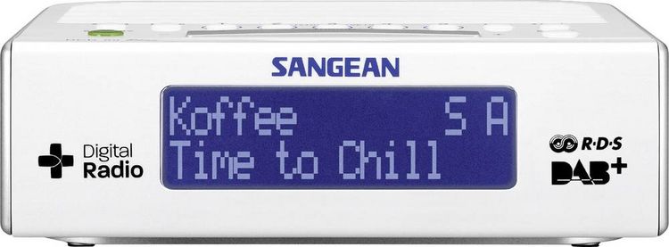 Produktbild: Sangean DCR-89+ Radiowecker DAB+, UKW AUX Wei&szlig;