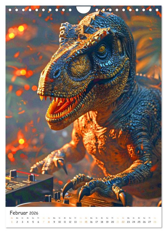 Produktbild: Tyrannosaurus Rex - Kleine Arme, gro&szlig;e Abenteuer (Wandkalender 2026 DIN A4 hoch), CALVENDO Monatskalender