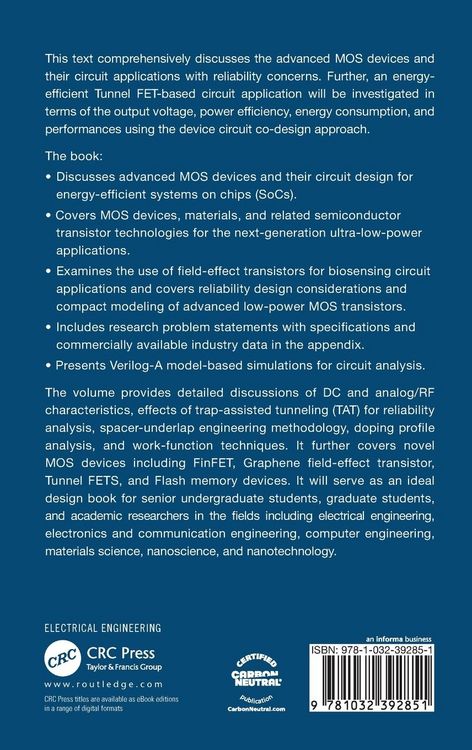 Produktbild: Advanced MOS Devices and their Circuit Applications