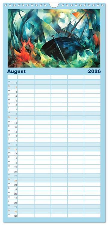 Produktbild: Familienplaner 2026 - Unterwasserwelt, bunt und wundersch&ouml;n mit 5 Spalten (Wandkalender, 21 x 45 cm) CALVENDO