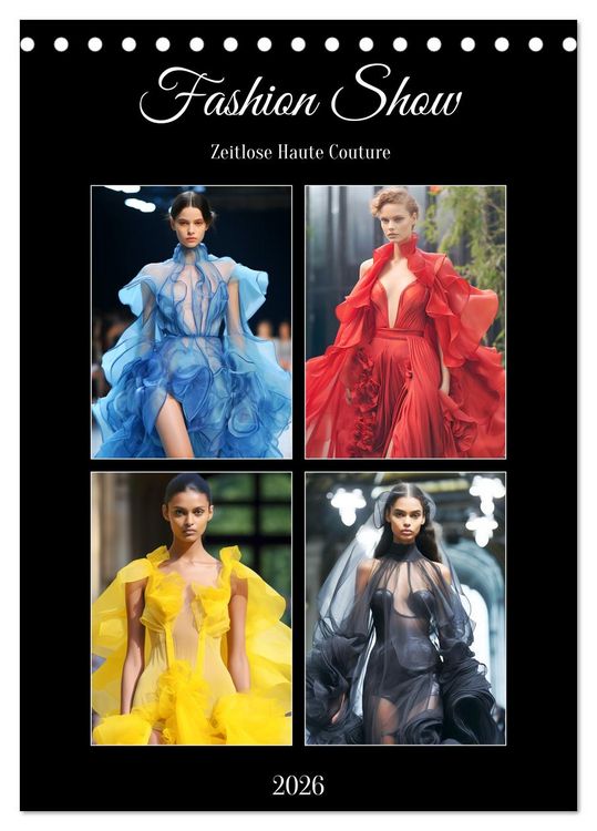 Produktbild: Fashion Show. Zeitlose Haute Coutour (Tischkalender 2026 DIN A5 hoch), CALVENDO Monatskalender