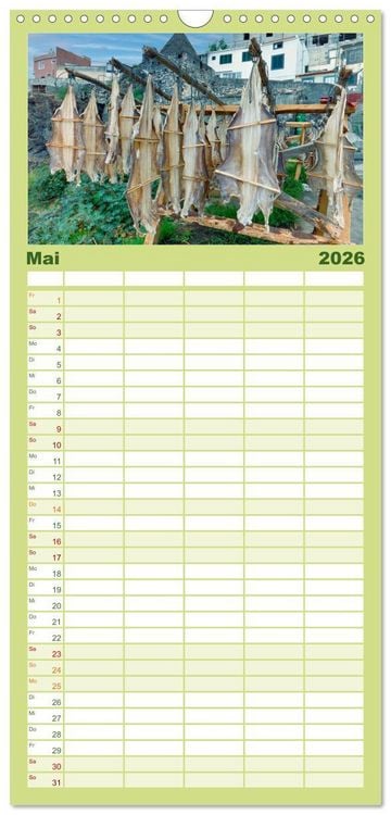 Produktbild: Familienplaner 2026 - Madeira, Insel im ewigen Fr&uuml;hling mit 5 Spalten (Wandkalender, 21 x 45 cm) CALVENDO