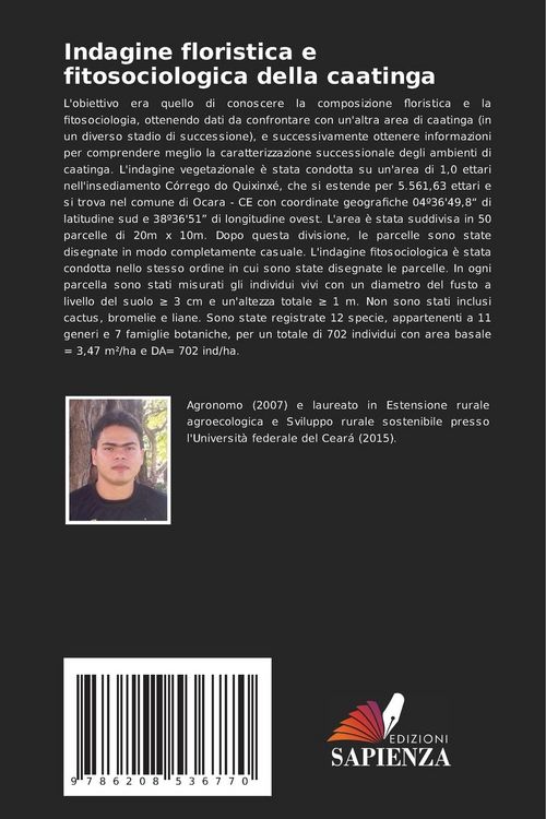 Produktbild: Indagine floristica e fitosociologica della caatinga