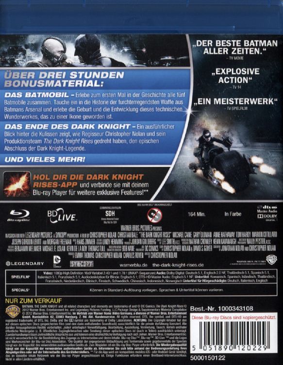 Produktbild: The Dark Knight Rises
