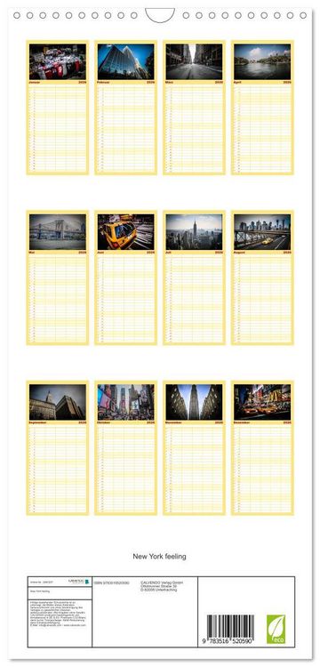 Produktbild: Familienplaner 2026 - New York feeling mit 5 Spalten (Wandkalender, 21 x 45 cm) CALVENDO