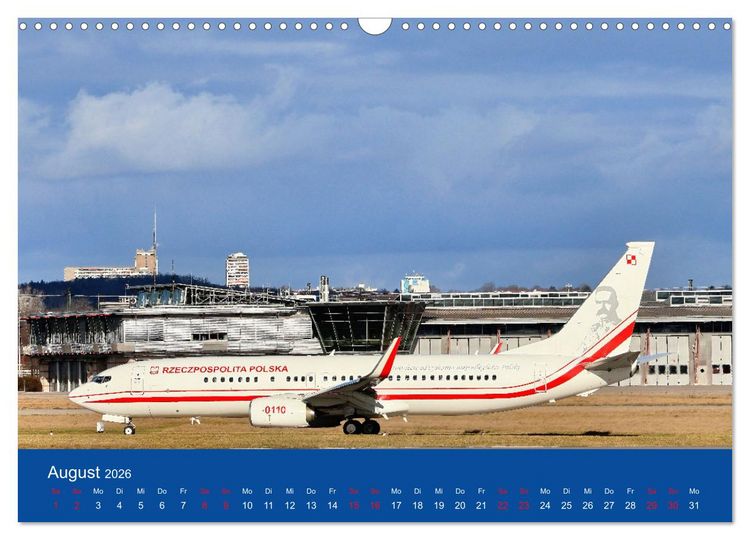 Produktbild: Besondere Flugzeuge am Flughafen Stuttgart (Wandkalender 2026 DIN A3 quer), CALVENDO Monatskalender