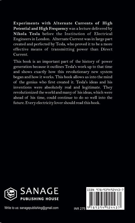 Produktbild: Experiments with Alternate Currents of High Potential and High Frequency