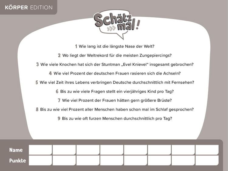 Produktbild: Sch&auml;tz mal! K&ouml;rper Edition