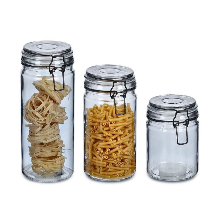 Produktbild: neuetischkultur Vorratsglas m. B&uuml;gelverschluss, grau 250 ml