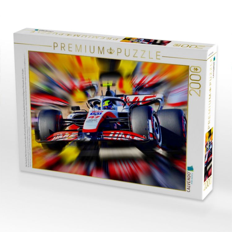 Produktbild: CALVENDO Puzzle Der Deutsche Mick Schumacher hat in dem US-amerikanischen Haas F1 einen deutlich konkurrenzf&auml;higeren Monoposto als im Vorjahr. | 2000
