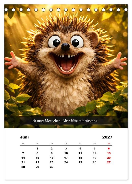 Produktbild: Tier-isch wahr! (Tischkalender 2027 DIN A5 hoch), CALVENDO Monatskalender