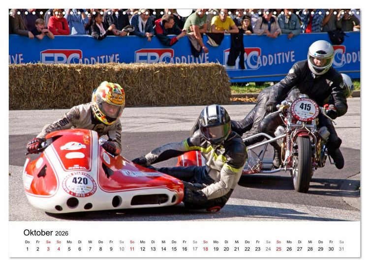 Produktbild: Faszination Oldtimer Motorrad - Momentaufnahmen von Hamburger Stadtparkrennen (Wandkalender 2026 DIN A3 quer), CALVENDO Monatskalender