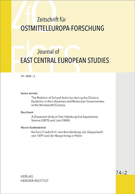 Produktbild: Zeitschrift f&uuml;r Ostmitteleuropa-Forschung (ZfO) 74/2 / Journal of East Central European Studies (JECES) 74/2
