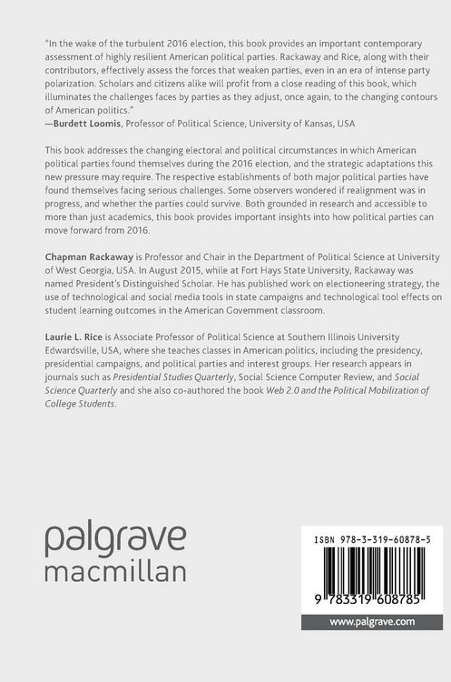 Produktbild: American Political Parties Under Pressure