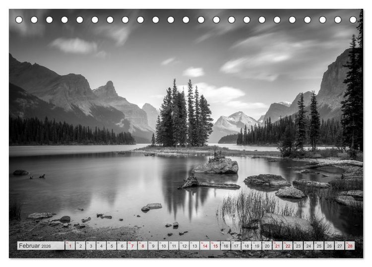 Produktbild: Monochrome Wonders (Tischkalender 2026 DIN A5 quer), CALVENDO Monatskalender