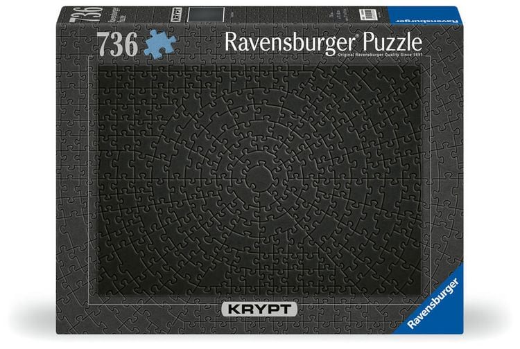 Produktbild: Ravensburger Puzzle 12000054 - Krypt Puzzle Black - Puzzle mit 736 schwarzen Teilen, tolle Herausforderung f&uuml;r Puzzlefans und Knobelfreunde ab 14 Jahren