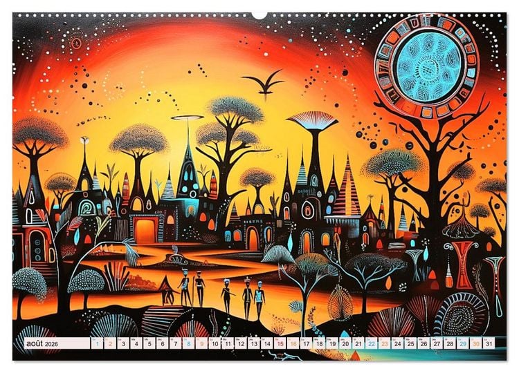 Produktbild: Sc&egrave;nes de vie africaine (Calendrier mural 2026 DIN A2 vertical) calendrier de bureau