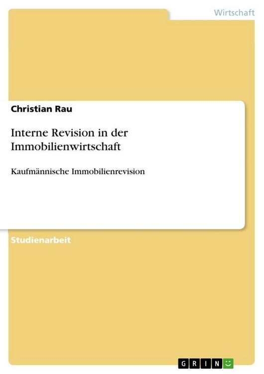 Produktbild: Interne Revision in der Immobilienwirtschaft