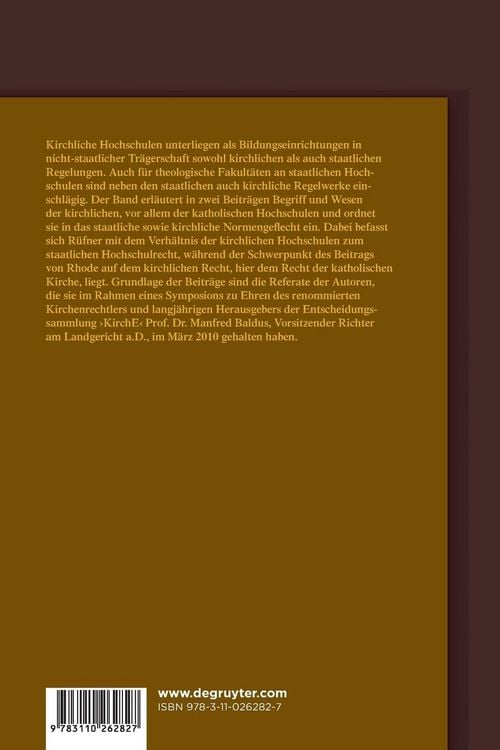 Produktbild: Kirchliche Hochschulen