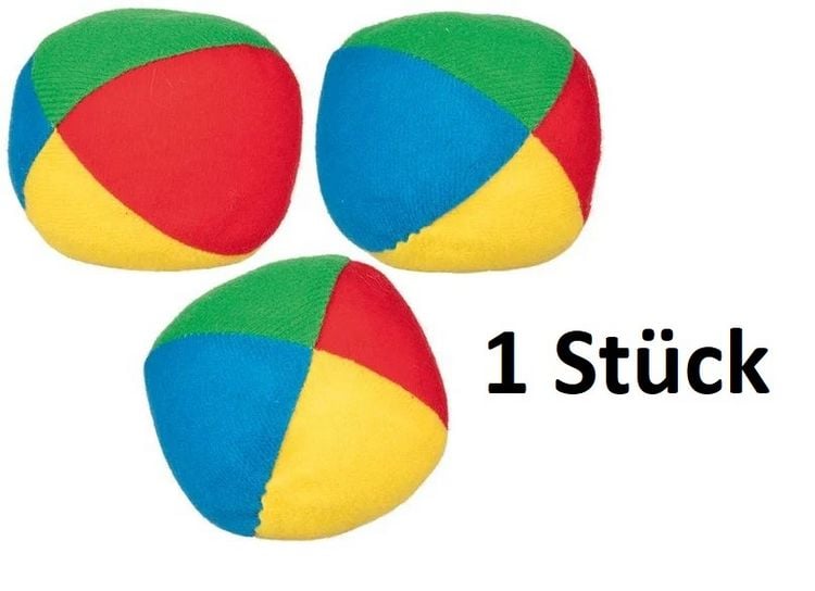 Produktbild: Goki SA133 - Jonglierball gef&uuml;llt mit Kunststoffkugeln, Textil, bunt, ca. 7 cm, 1 St&uuml;ck