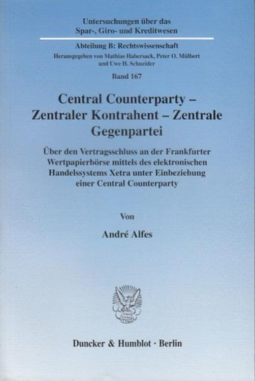 Produktbild: Central Counterparty - Zentraler Kontrahent - Zentrale Gegenpartei.