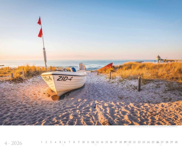 Produktbild: Deutsche Küsten 2026 - Bildkalender XXL 60x50 cm - hochwertiger Wandkalender im Querformat - Landschaftskalender - Wandplaner