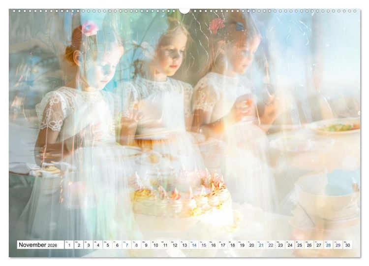 Produktbild: Doppelbelichtung in luftig leichten KI-Bildern (Wandkalender 2026 DIN A2 quer), CALVENDO Monatskalender