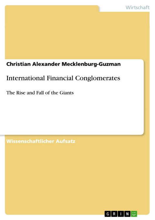 Produktbild: International Financial Conglomerates