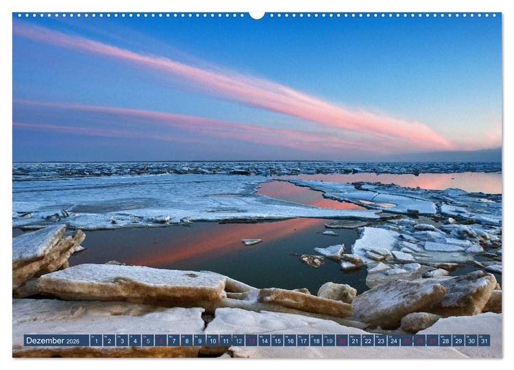 Produktbild: Die Hallig Langene&szlig; (hochwertiger Premium Wandkalender 2026 DIN A2 quer), Kunstdruck in Hochglanz