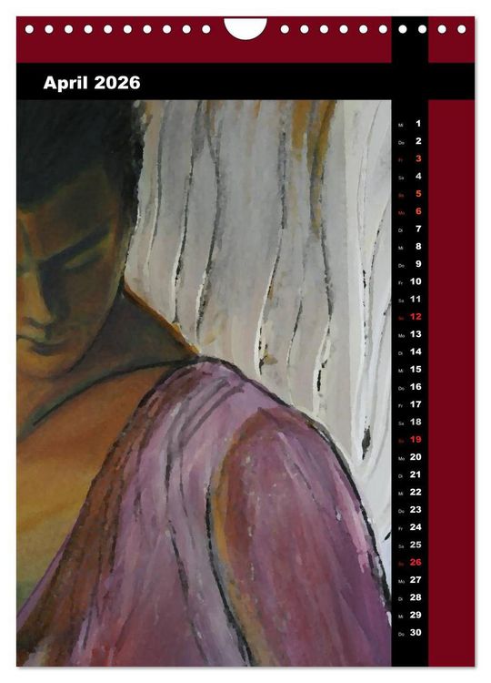 Produktbild: Farbenfrohe Engel (Wandkalender 2026 DIN A4 hoch), CALVENDO Monatskalender
