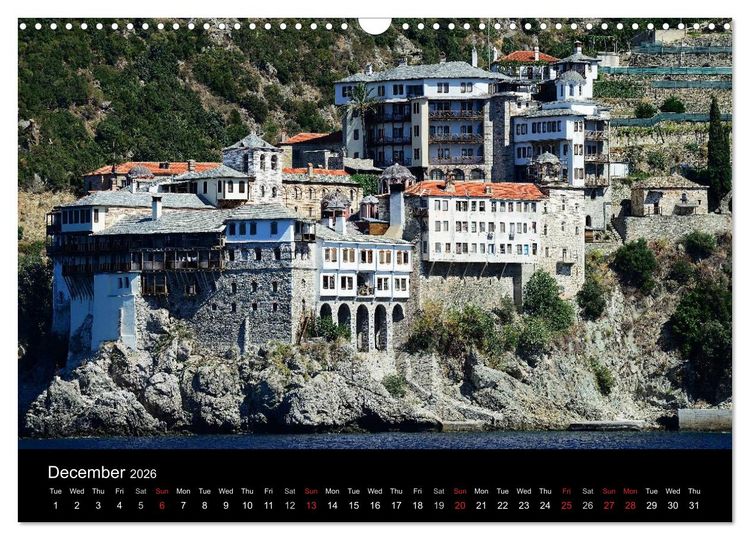 Produktbild: Churches and monasteries in Greece (Wall Calendar 2026 DIN A3 landscape), CALVENDO 12 Month Wall Calendar