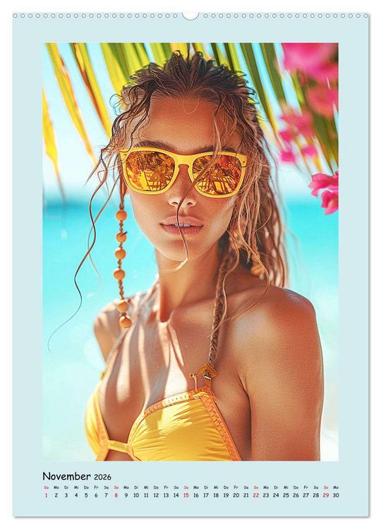 Produktbild: Sommer-Traum. Sch&ouml;ne M&auml;dchen am Meer (hochwertiger Premium Wandkalender 2026 DIN A2 hoch), Kunstdruck in Hochglanz