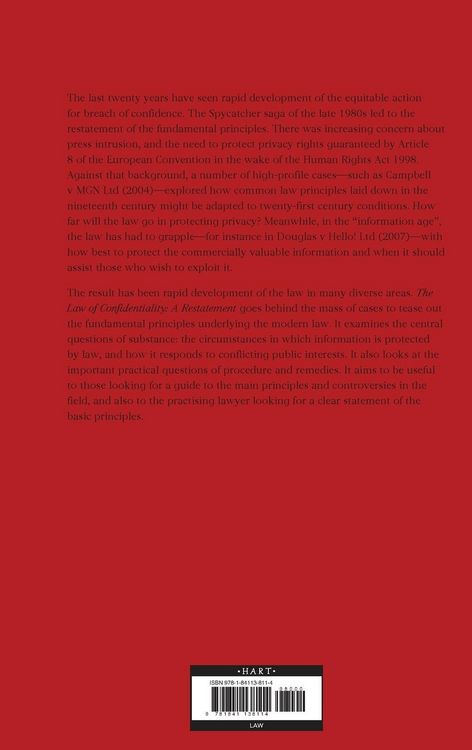 Produktbild: The Law of Confidentiality