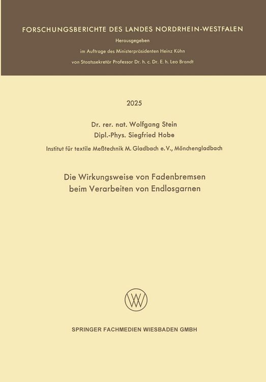 Produktbild: Die Wirkungsweise von Fadenbremsen beim Verarbeiten von Endlosgarnen