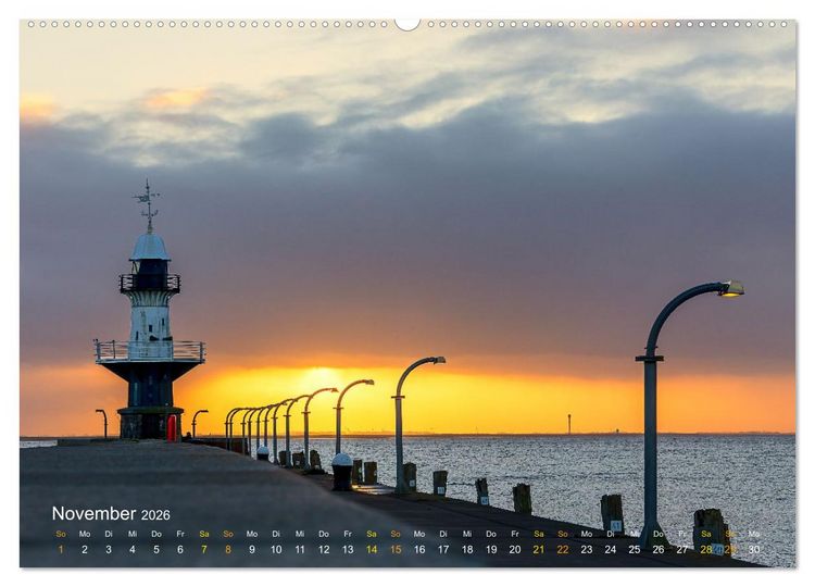 Produktbild: K&uuml;stengl&uuml;ck - Ein fotografischer Streifzug entlang der Nordsee (hochwertiger Premium Wandkalender 2026 DIN A2 quer), Kunstdruck in Hochglanz