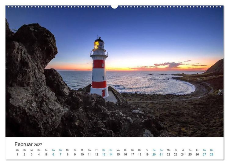 Produktbild: Neuseelands Leuchtt&uuml;rme (Wandkalender 2027 DIN A2 quer), CALVENDO Monatskalender