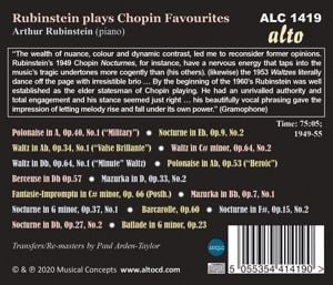 Produktbild: Rubinstein spielt Chopin Favourites