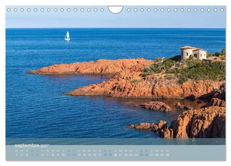 Produktbild: Littoral de la C&ocirc;te d'Azur (Calendrier mural 2027 DIN A4 vertical), CALVENDO calendrier mensuel
