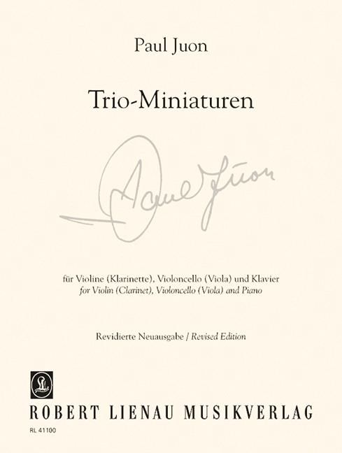 Produktbild: Trio Miniaturen f&uuml;r Violine (Klarinette), Violoncello (Viola) und Klavier