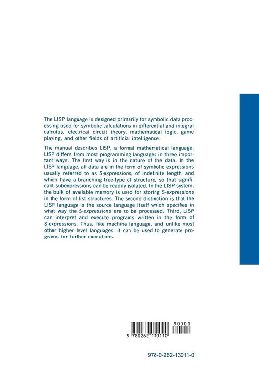 Produktbild: LISP 1.5 Programmer's Manual