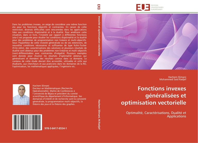 Produktbild: Fonctions invexes g&eacute;n&eacute;ralis&eacute;es et optimisation vectorielle
