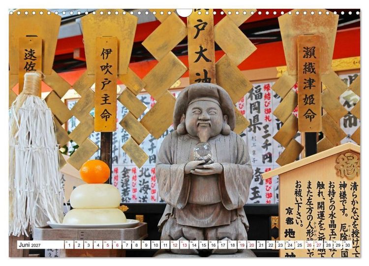 Produktbild: Japan Gl&uuml;cksbringer (Wandkalender 2027 DIN A3 quer), CALVENDO Monatskalender