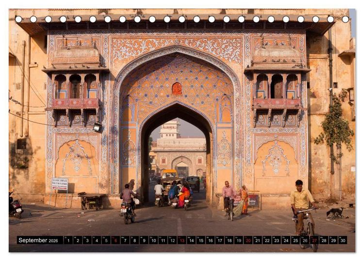 Produktbild: Indien - Rajasthan (Tischkalender 2026 DIN A5 quer), CALVENDO Monatskalender