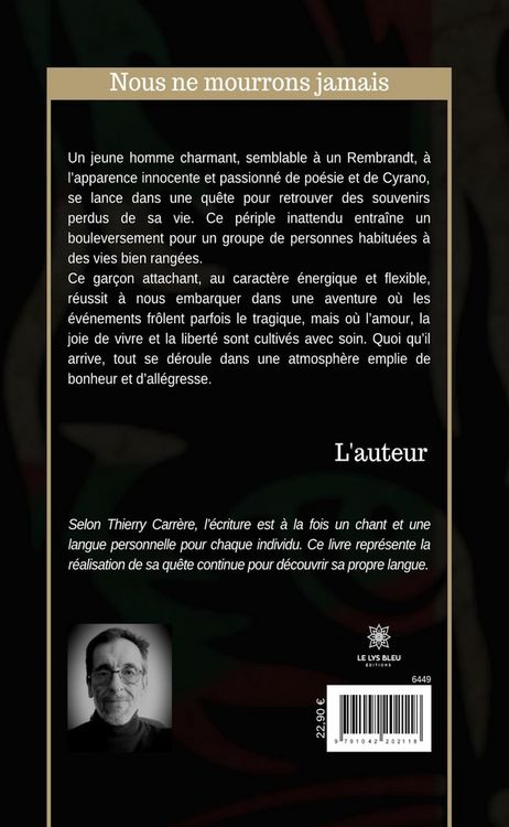 Produktbild: Carr&egrave;re, T: Nous ne mourrons jamais