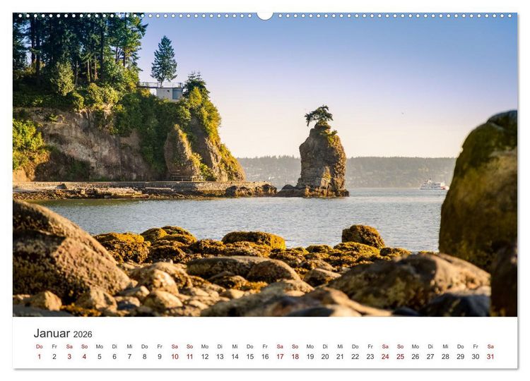 Produktbild: Vancouver - Eine wundersch&ouml;ne Stadt an der Westk&uuml;ste Kanadas. (Wandkalender 2026 DIN A2 quer), CALVENDO Monatskalender