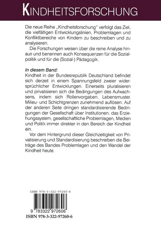 Produktbild: Wandlungen der Kindheit