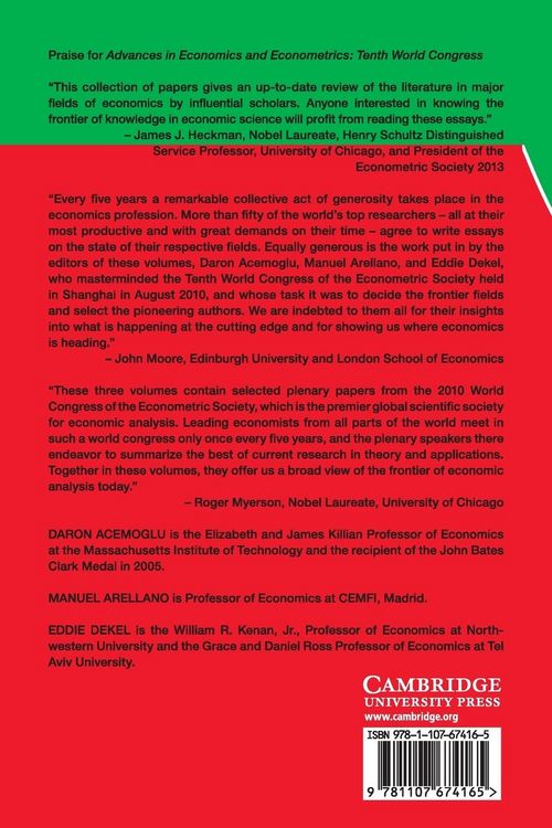 Produktbild: Advances in Economics and Econometrics