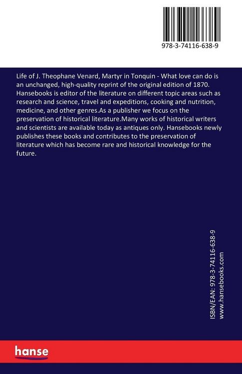 Produktbild: Life of J. Theophane Venard, Martyr in Tonquin