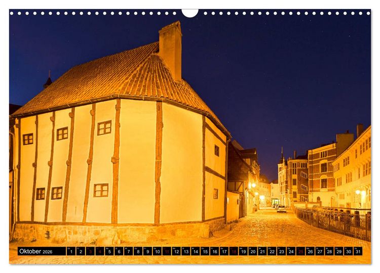 Produktbild: QUEDLINBURG F&Uuml;R NACHTSCHW&Auml;RMER (Wandkalender 2026 DIN A3 quer), CALVENDO Monatskalender