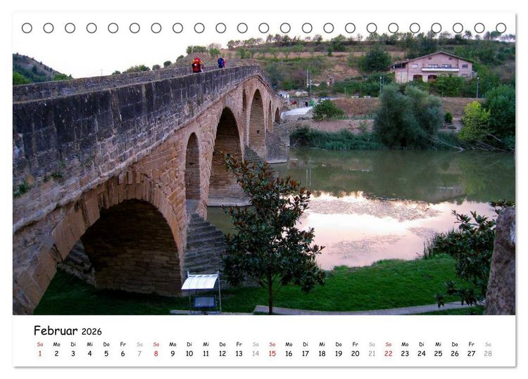 Produktbild: Jakobsweg - Camino Frances (Tischkalender 2026 DIN A5 quer), CALVENDO Monatskalender